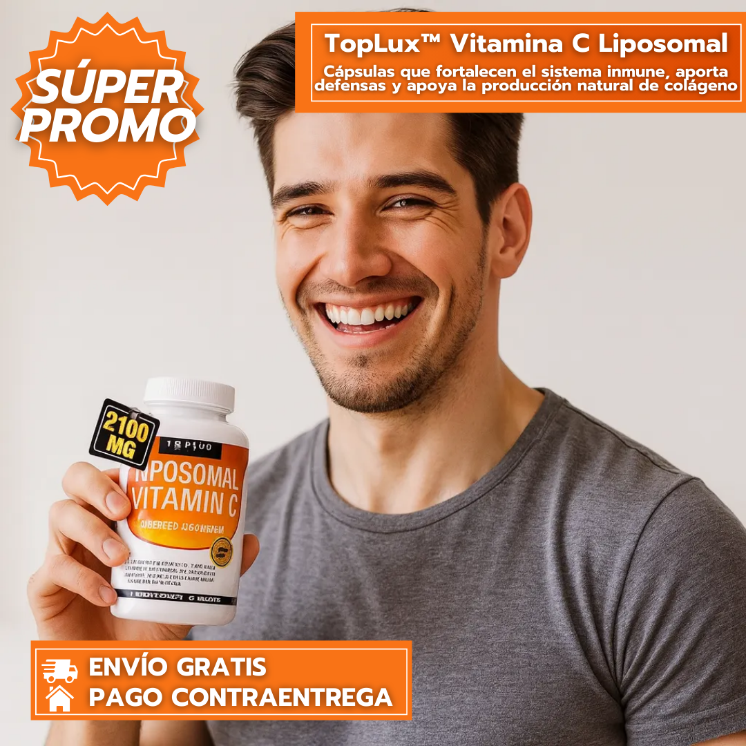 TopLux™ Vitamina C Liposomal: Cápsulas que fortalecen el sistema inmune y apoyan la producción de colágeno